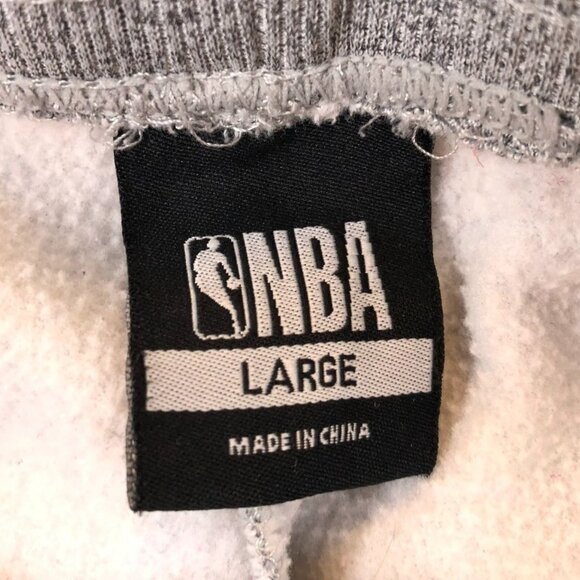 NBA Mens Jogger Pants Large Gray Activewear Sweatpants Lounge Drawstring Casual - Picture 6 of 12